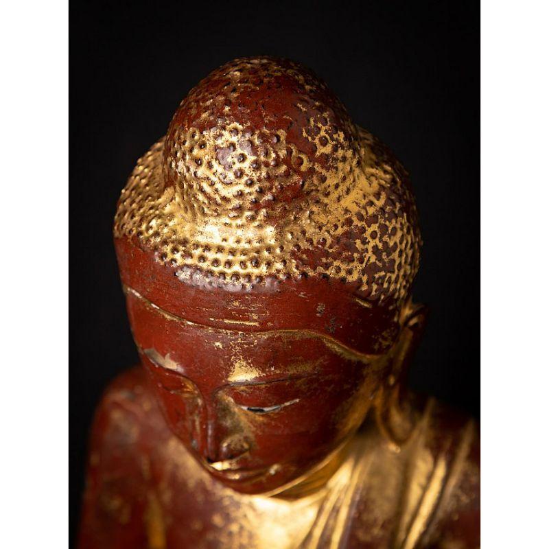 Antique Bronze Burmese Mandalay Buddha Statue from Burma For Sale 10