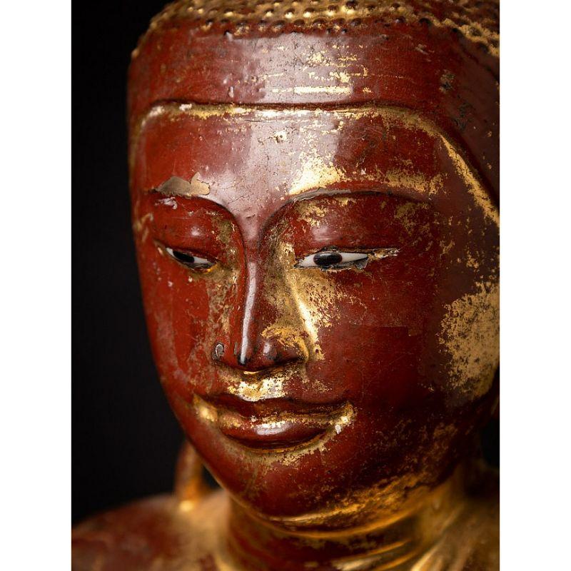 Antique Bronze Burmese Mandalay Buddha Statue from Burma For Sale 11