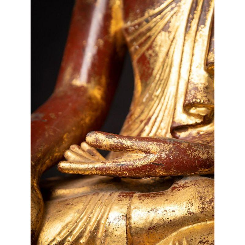 Estatua de Buda Mandalay de bronce antiguo de Birmania en venta 13
