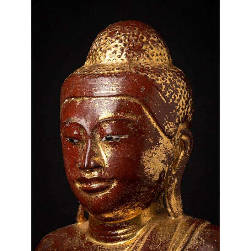 Ancienne statue de Bouddha birman Mandalay en bronze, de Birmanie en vente 1