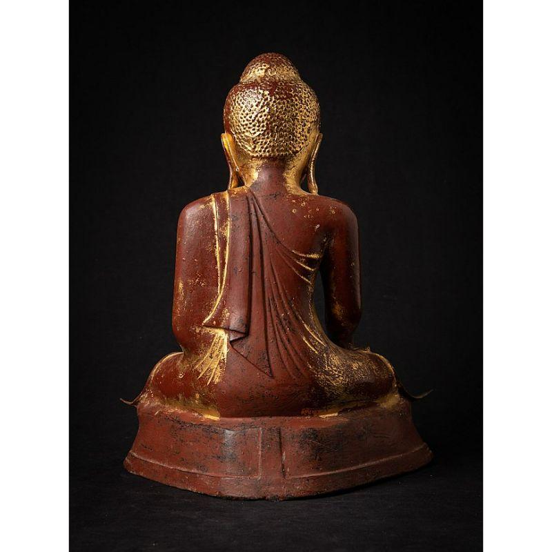 Ancienne statue de Bouddha birman Mandalay en bronze, de Birmanie en vente 3