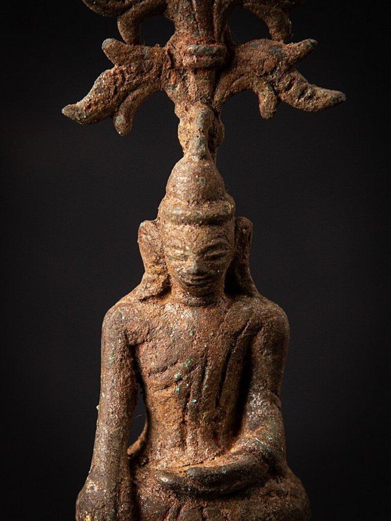 Antique Bronze Burmese Shan Buddha from Burma For Sale 7
