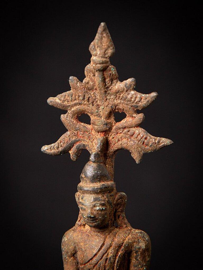 Antique Bronze Burmese Shan Buddha from Burma For Sale 12