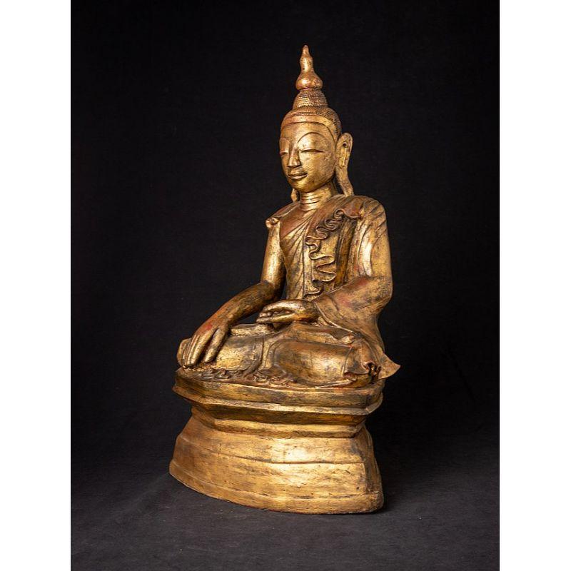 19th Century Antique Bronze Burmese Shan Buddha from Burma For Sale