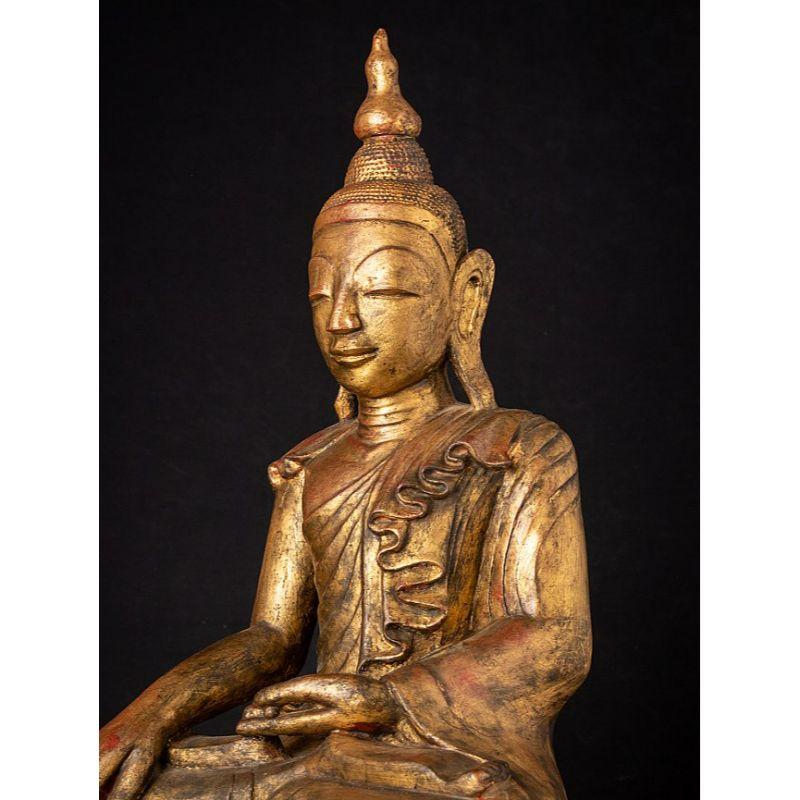 Antique Bronze Burmese Shan Buddha from Burma For Sale 1