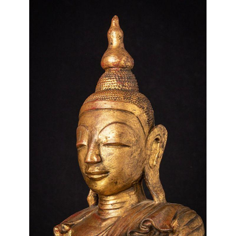 Antique Bronze Burmese Shan Buddha from Burma For Sale 2