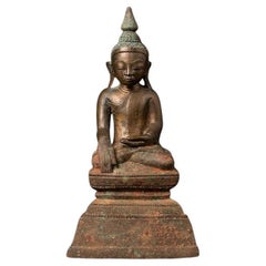 Antique Bronze Burmese Shan Buddha from Burma