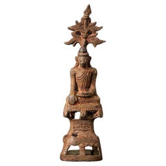 Antique Bronze Burmese Shan Buddha from Burma