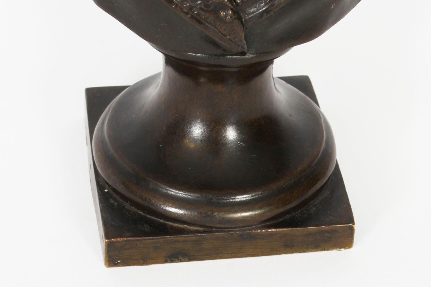 Antique Bronze Bust Napoleon Bonaparte as First Consul 19th Century For Sale 8
