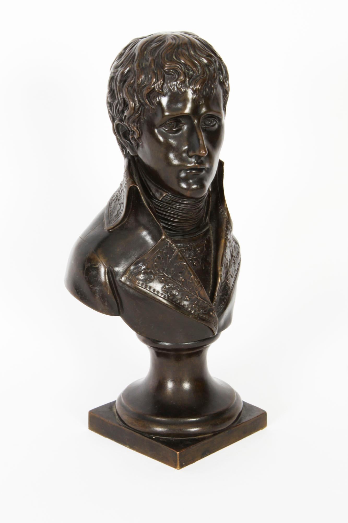 Antique Bronze Bust Napoleon Bonaparte as First Consul 19th Century For Sale 2