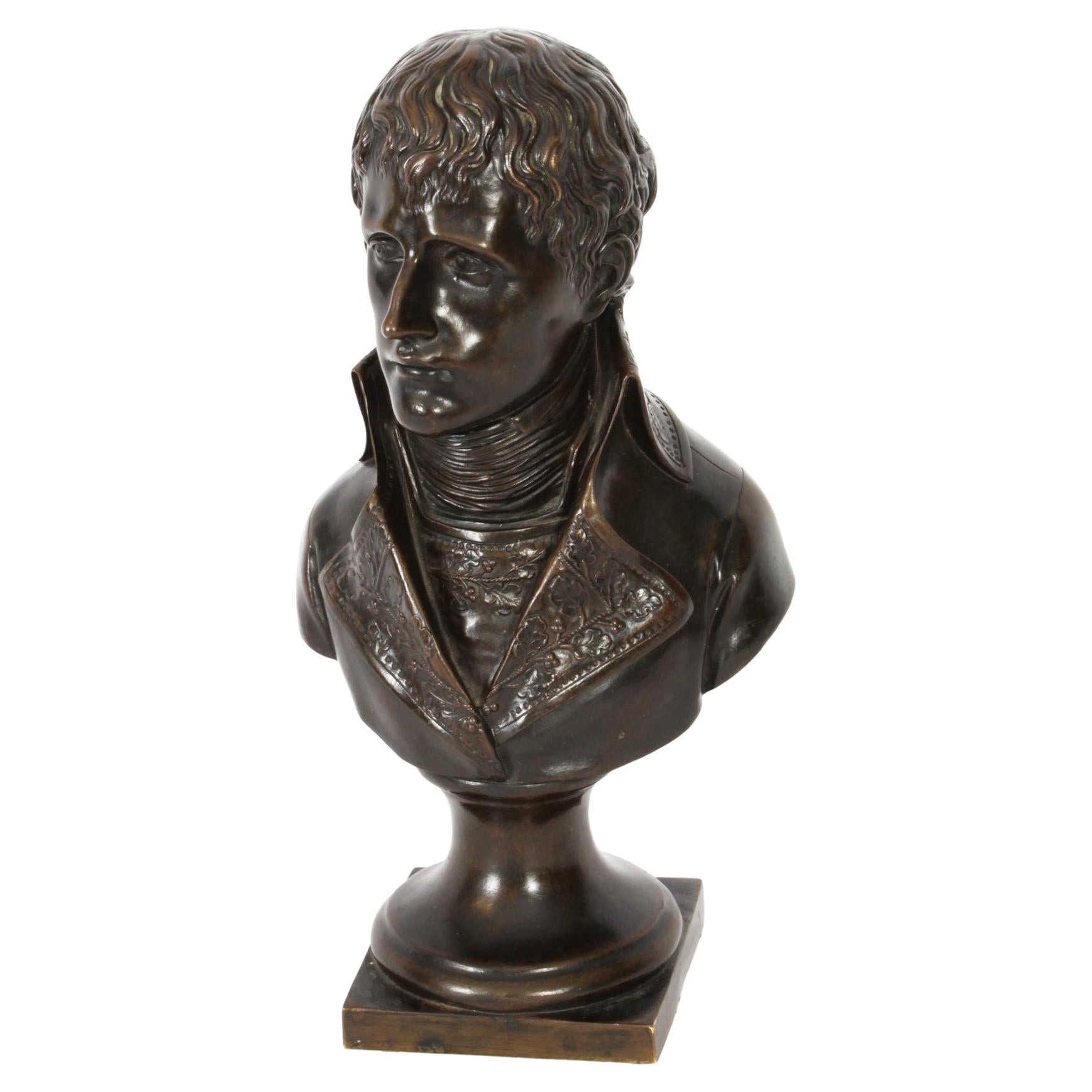 Antique Bronze Bust Napoleon Bonaparte as First Consul 19th Century For Sale
