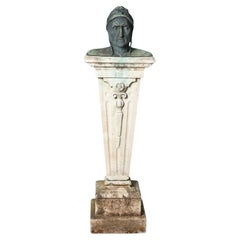 Antique Bronze Bust of Dante
