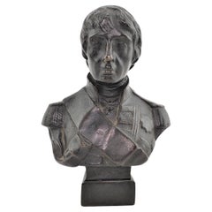 Antique Bronze Bust of he Admiral Lord Nelson or Sculpture
