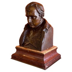 Used Bronze Bust of Napolean Bonaparte on Marble Base by Hans Muller