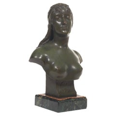 Antique Bronze Bust of Nydia