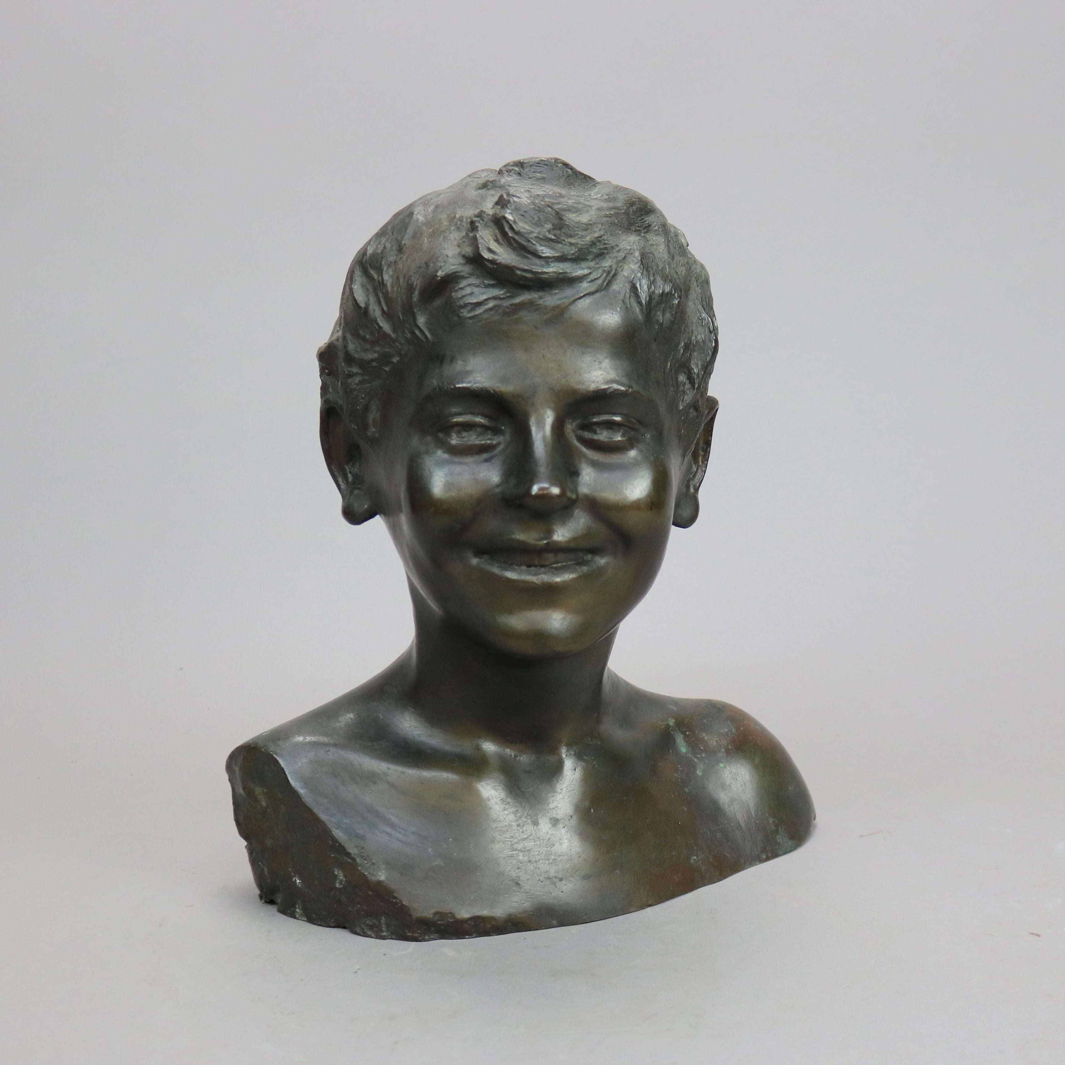 bronze portrait sculpture