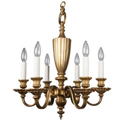 Antique Bronze Chandelier, circa 1920