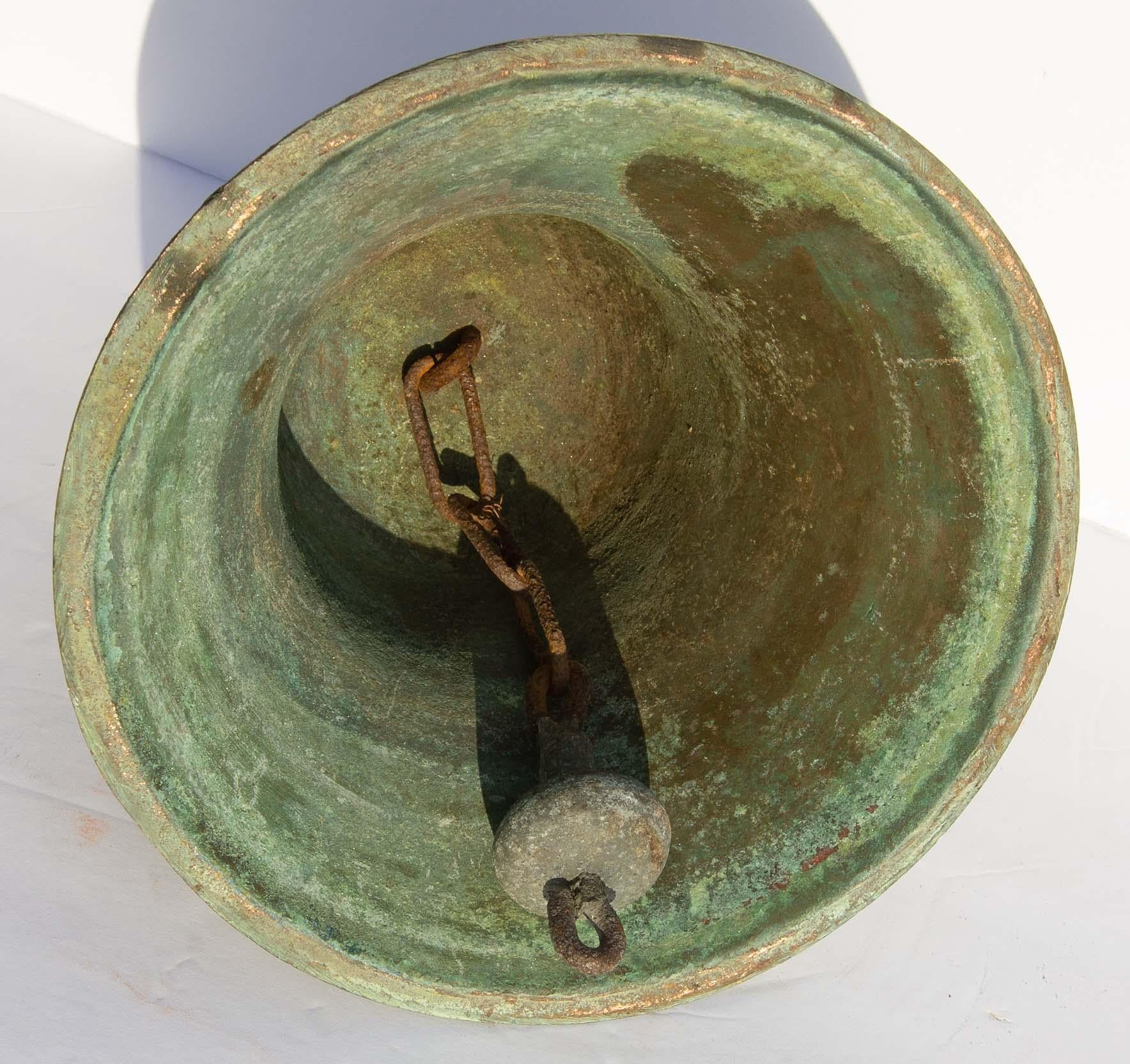 19th Century Antique Bronze Church Bell Dated 1818