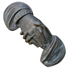 Antique Bronze Clasped Hands By Sylvain Norga