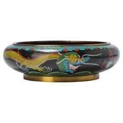 Antike Bronze / Kupfer Cloisonné Brenner Inscense Koro China, 19/20th Century