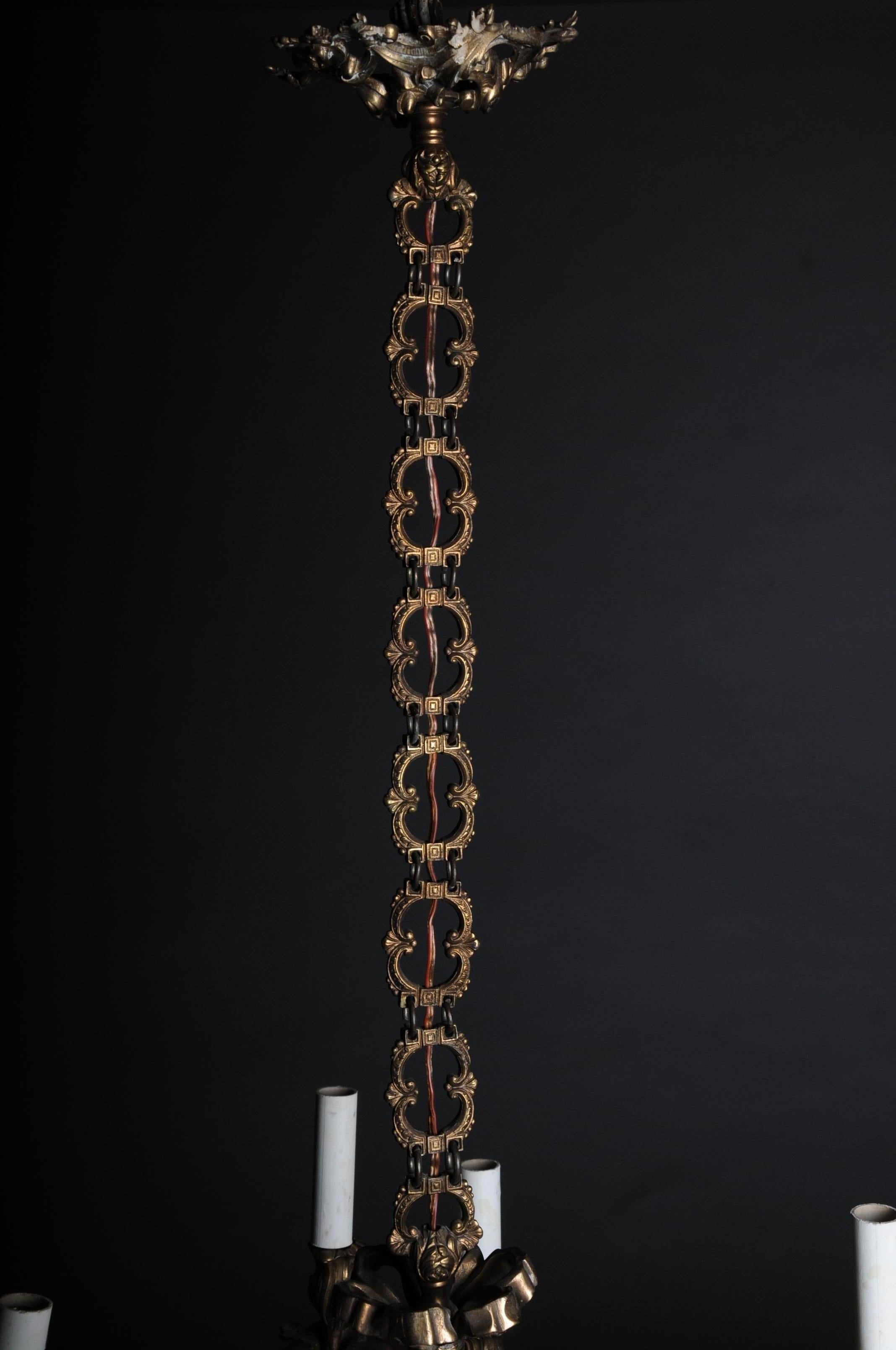 Neorococò Antica corona di bronzo / lampadario rococò, circa 1900 in vendita