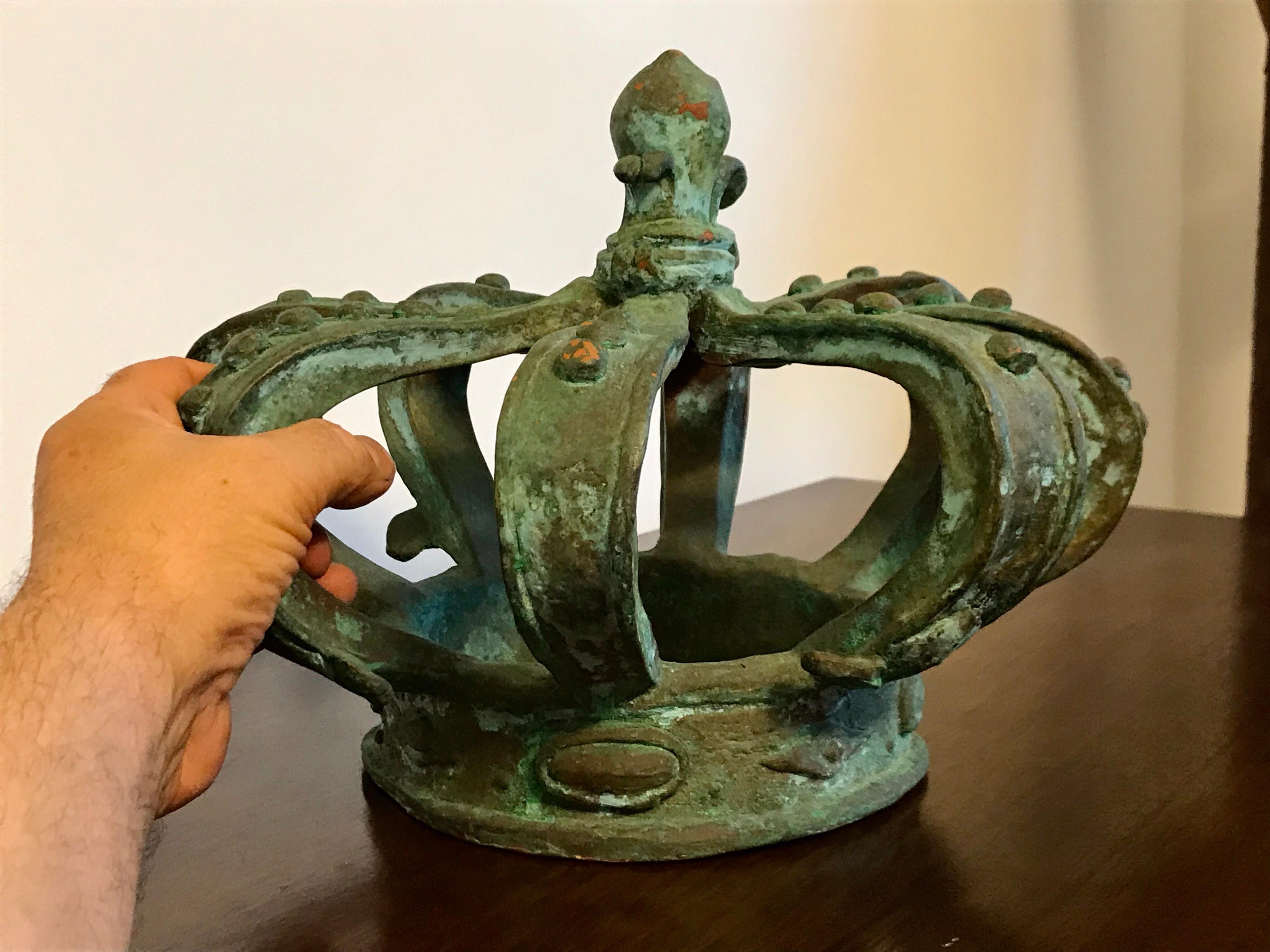 Antique Bronze Crown Objet d'Art 4