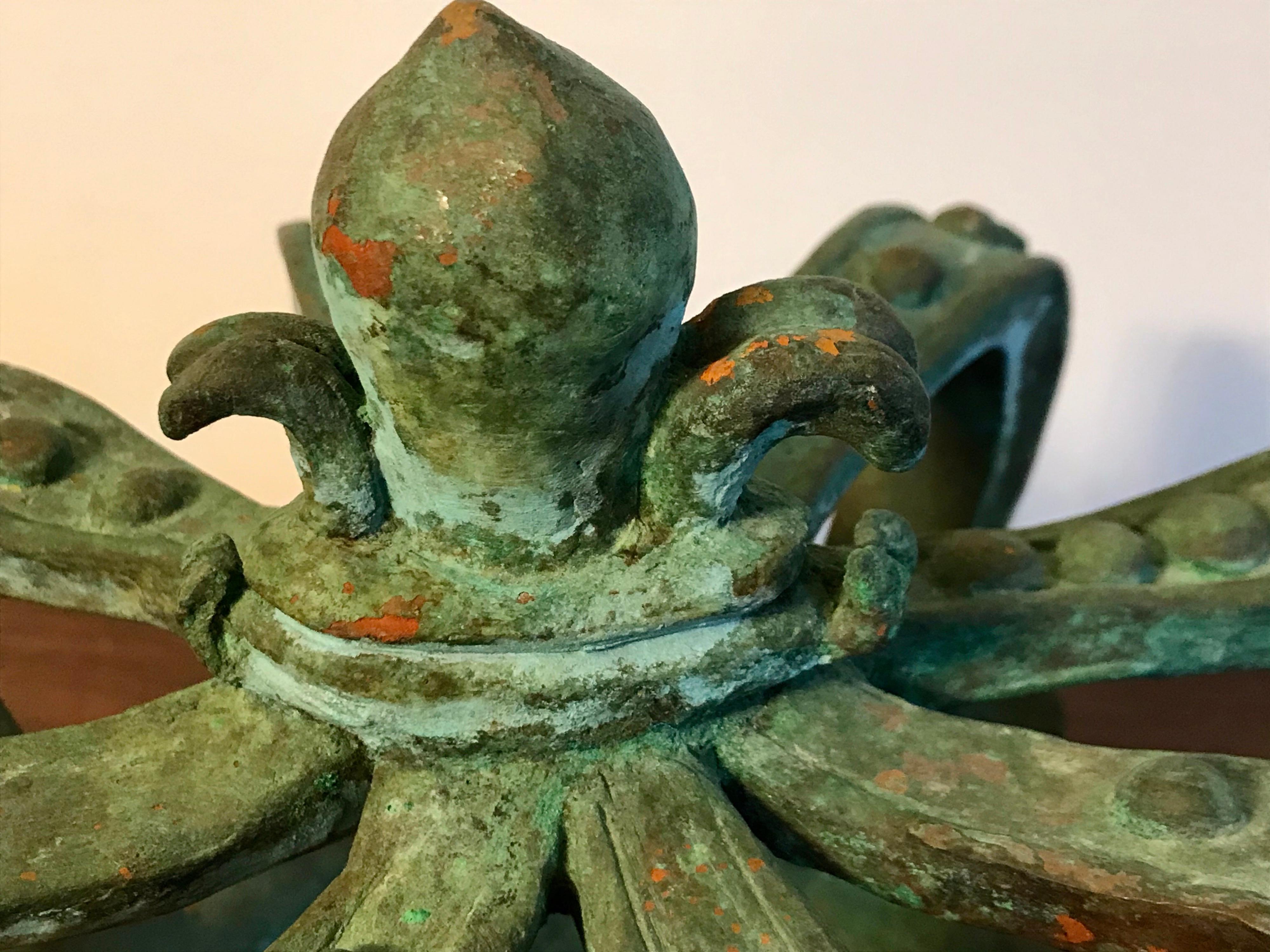 English Antique Bronze Crown Objet d'Art