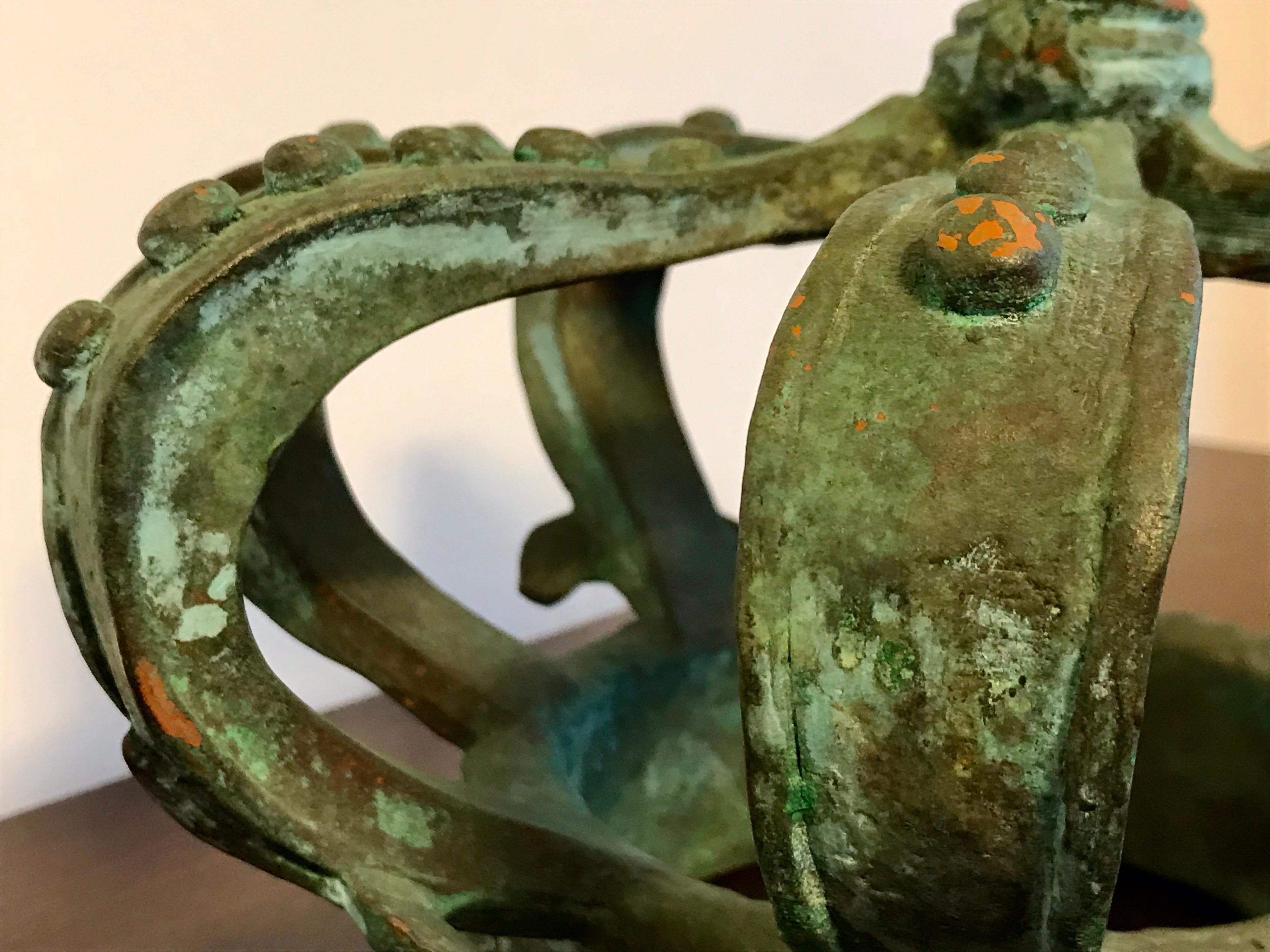 Cast Antique Bronze Crown Objet d'Art