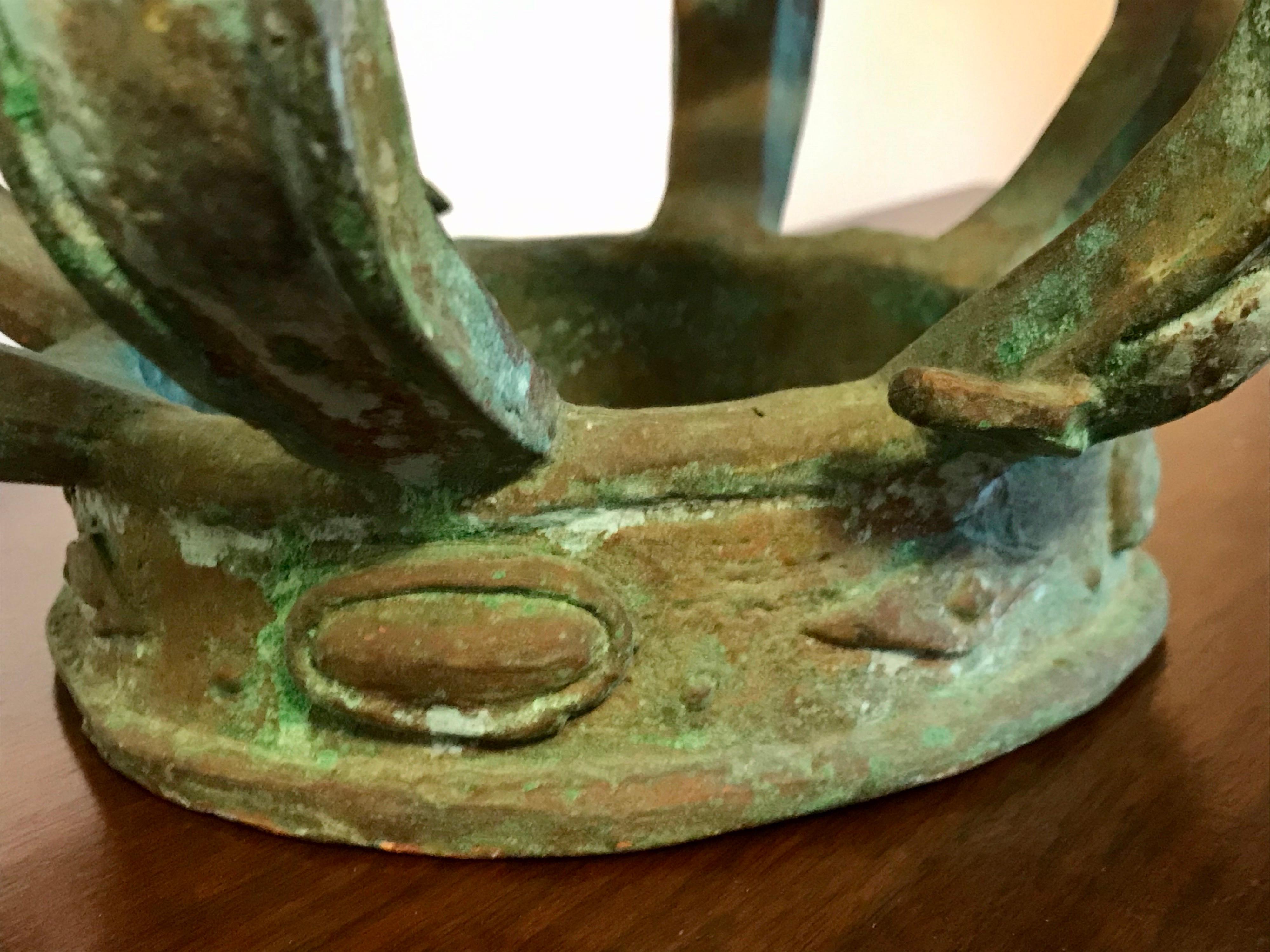 Antique Bronze Crown Objet d'Art In Good Condition In Los Angeles, CA