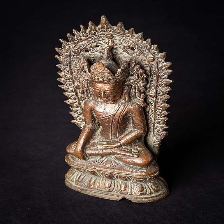 Antique Bronze Crowned Arakan Buddha from Burma For Sale 8