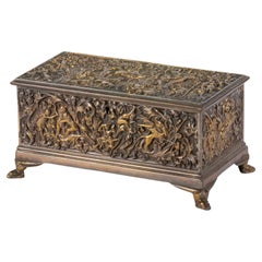Antique Bronze Decorative Box -  Renaissance Style with Mythical Scenes