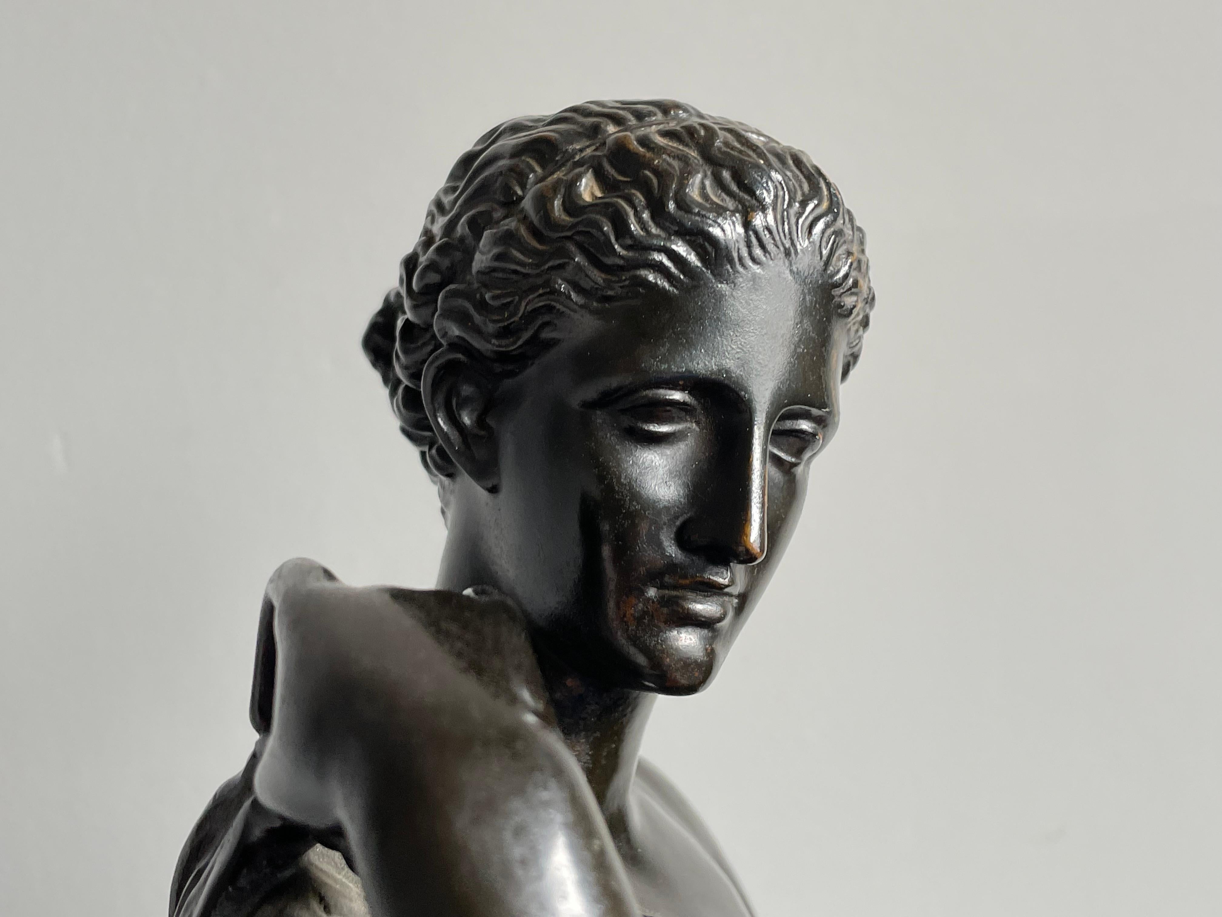 Antike Bronze- Diana von Gabii-Skulptur aus Bronze, hergestellt und gekennzeichnet F. Barbedienne & L. Collas im Angebot 6