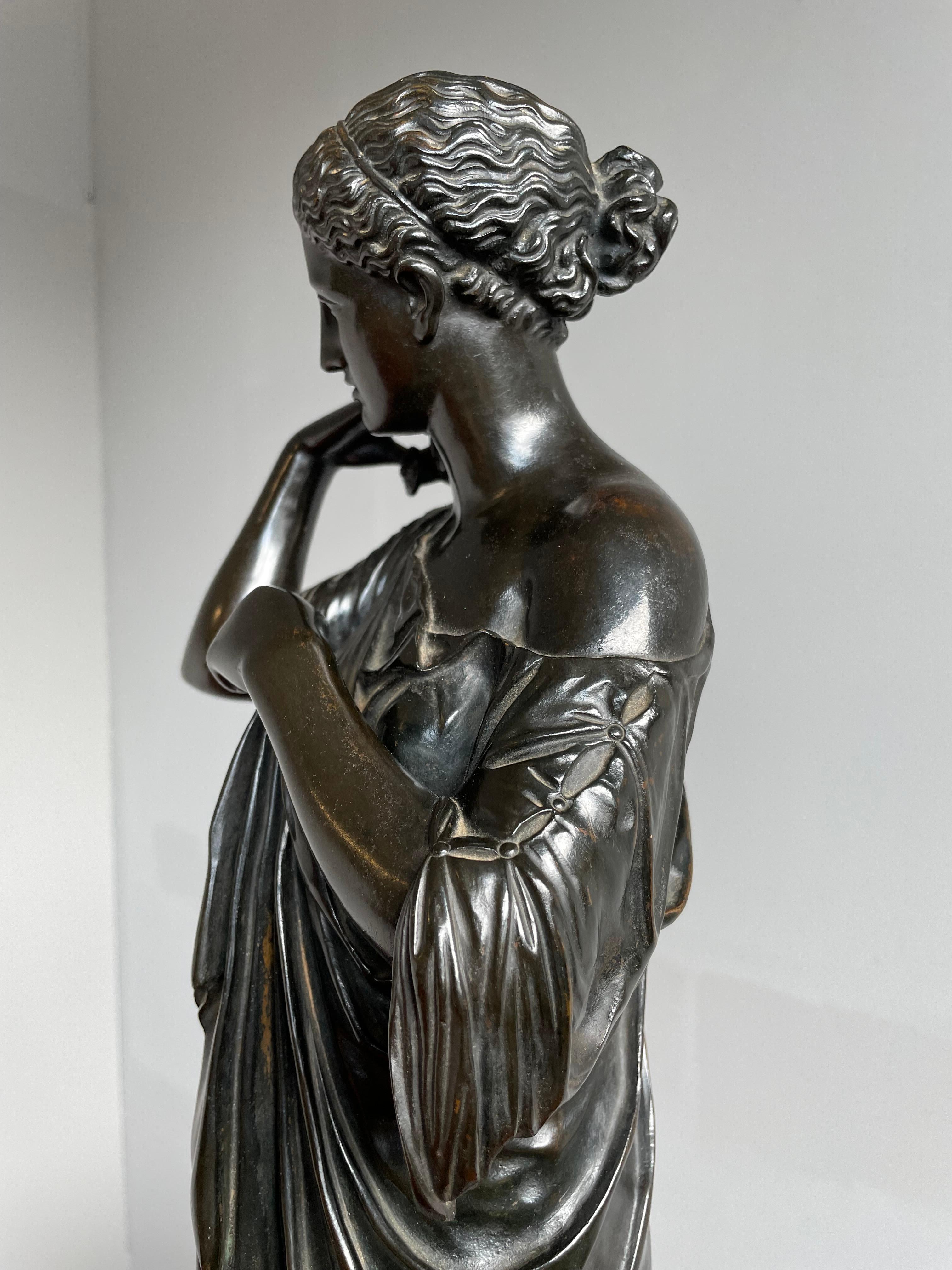 Antike Bronze- Diana von Gabii-Skulptur aus Bronze, hergestellt und gekennzeichnet F. Barbedienne & L. Collas im Angebot 7