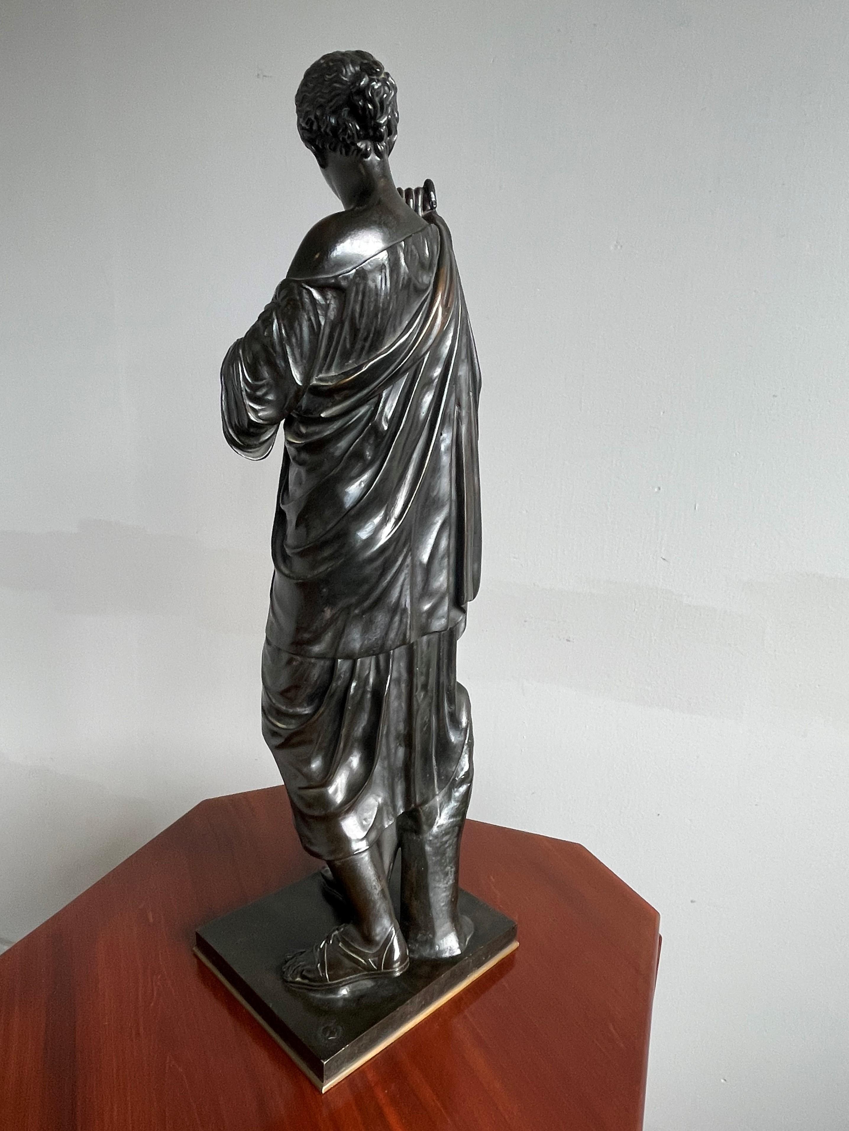 Antique Bronze Diana of Gabii Sculpture Made & Marked F. Barbedienne & L. Collas For Sale 9