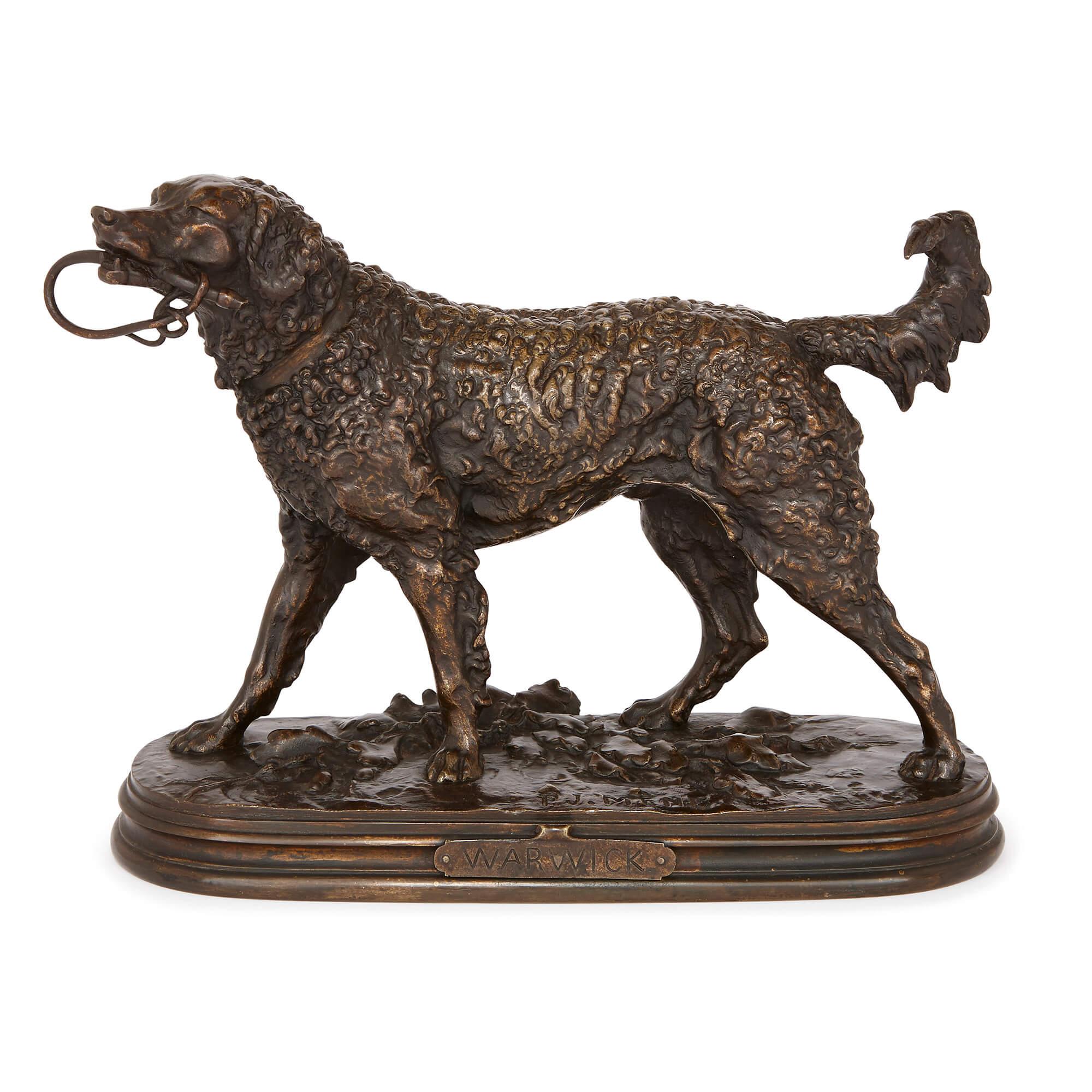 Pierre-Jules Mene (1810-1879) was one of the foremost animalier sculptors of the 19th Century, and achieved high distinction in the art of making small bronze figures of domestic animals for the expanding French market. His models were widely