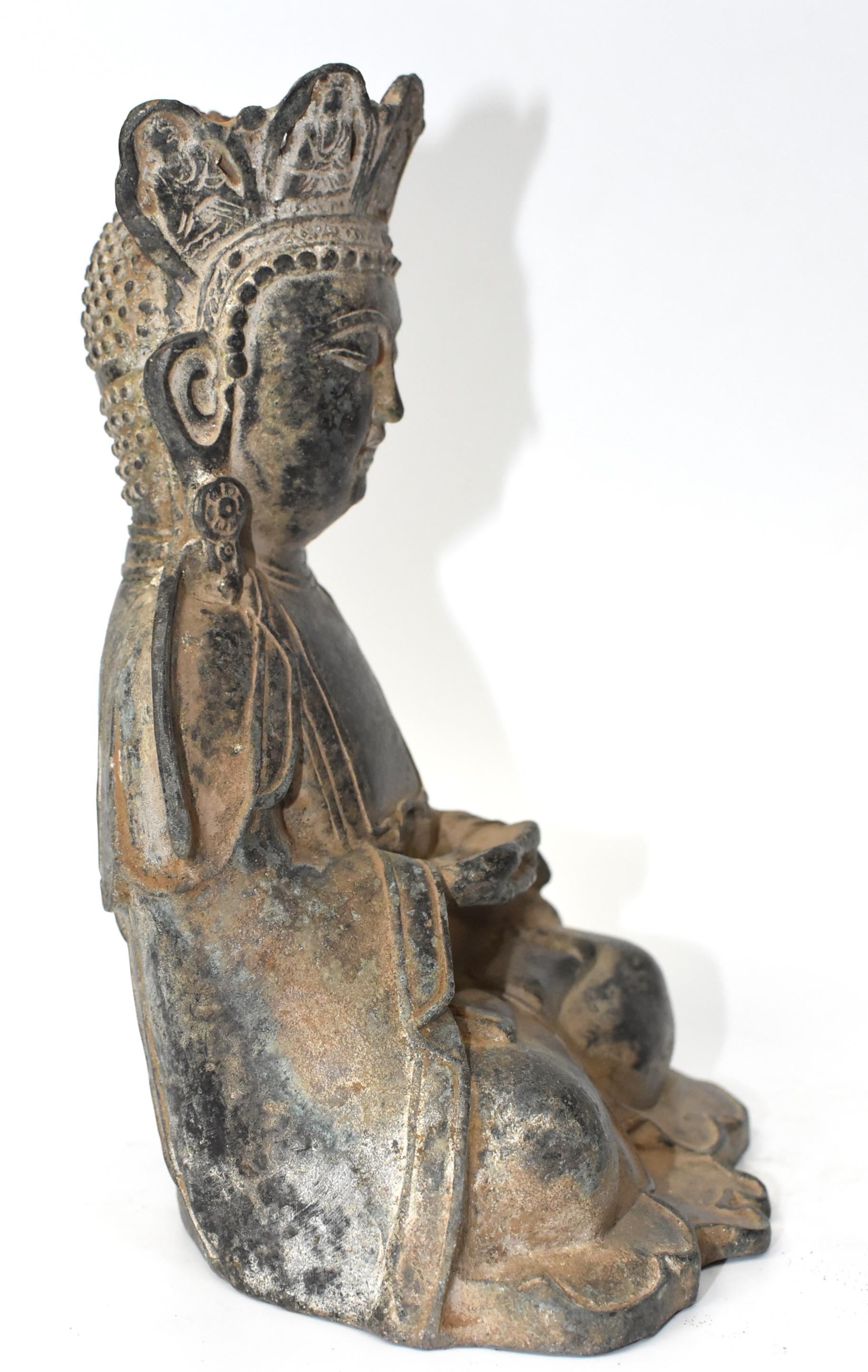 Antique Bronze Earth Buddha 12