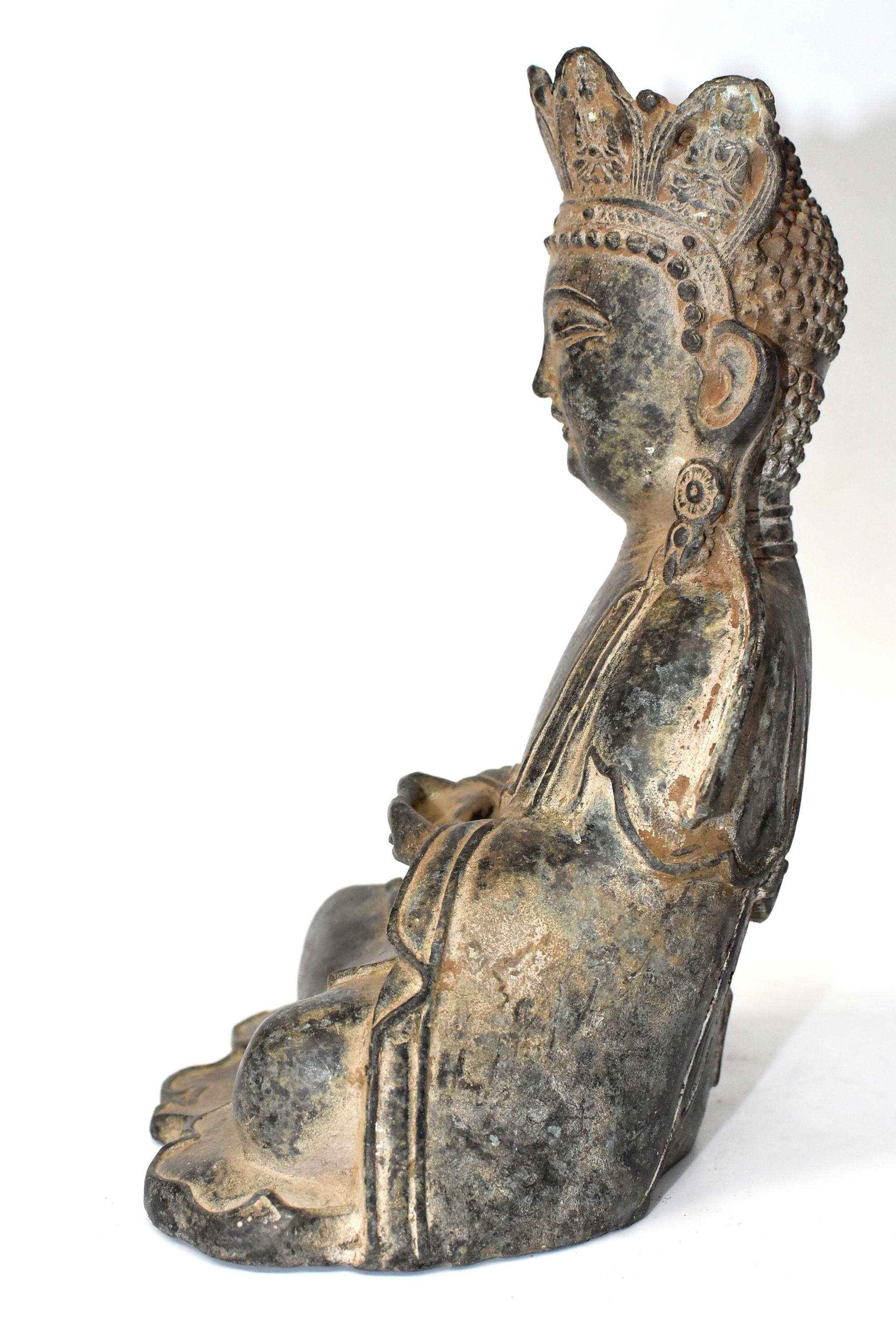 Antique Bronze Earth Buddha 13