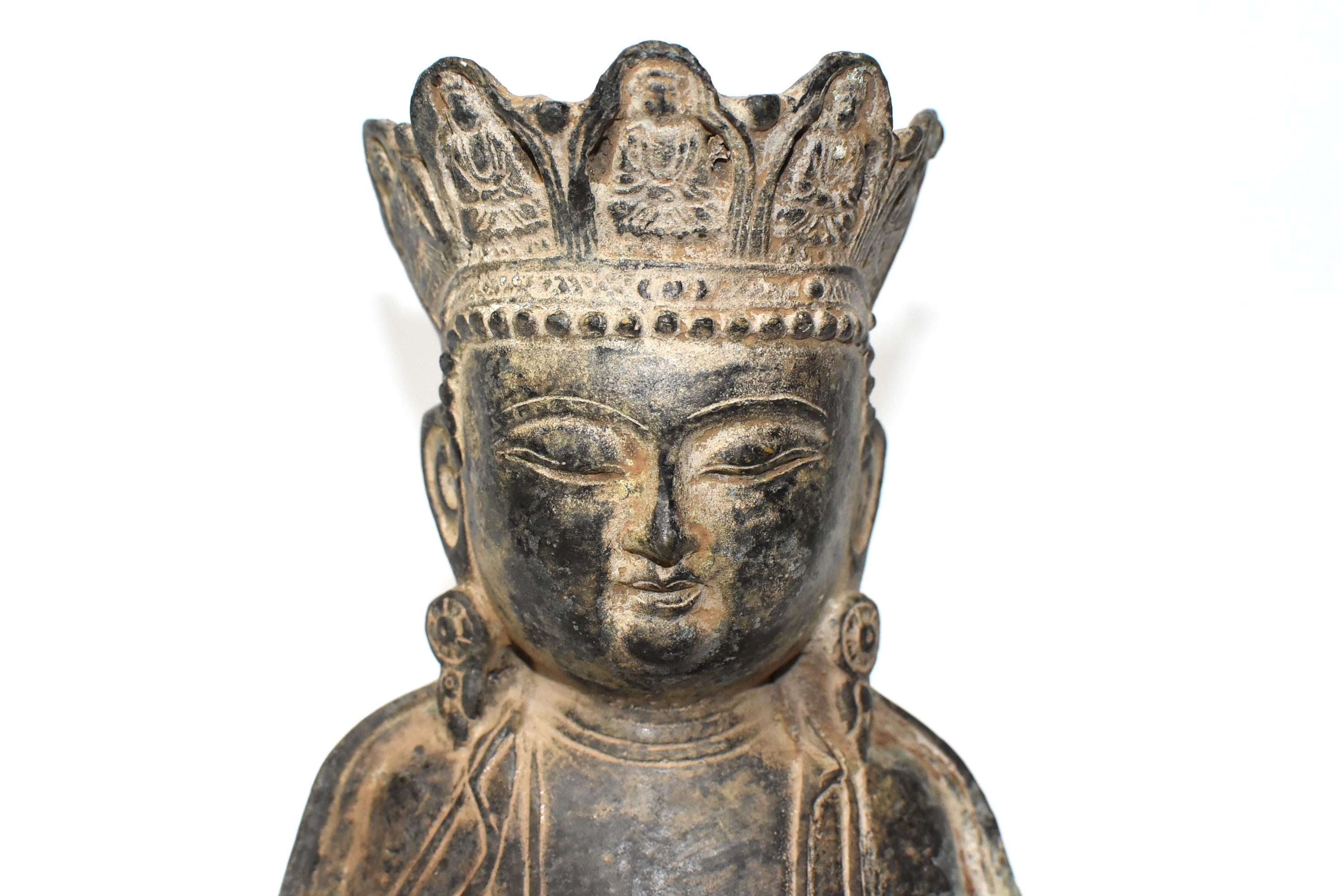Ming Antique Bronze Earth Buddha