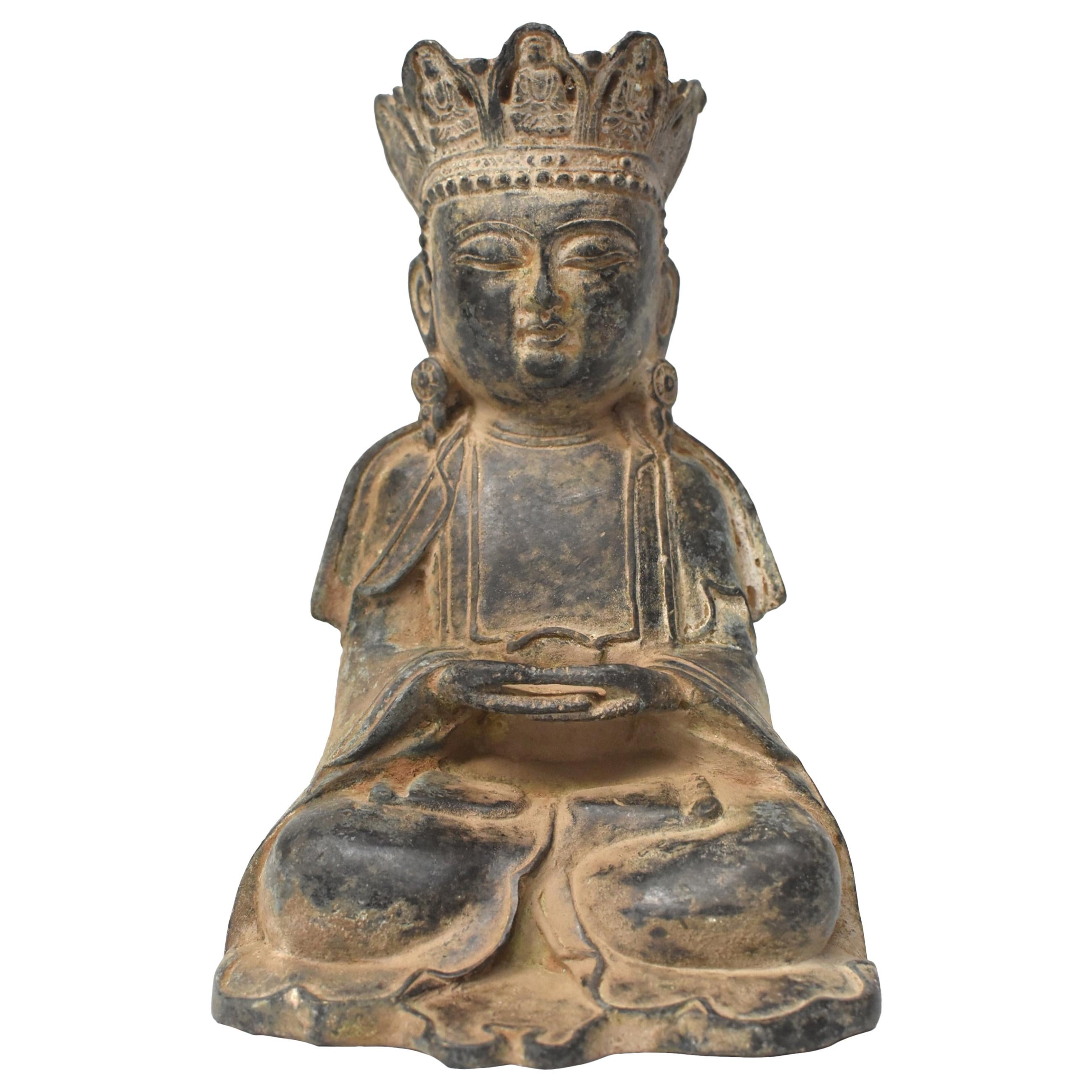 Antique Bronze Earth Buddha