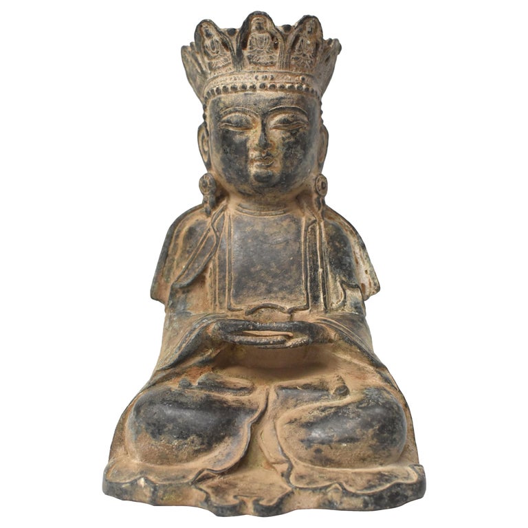 Antique Bronze Earth Buddha at 1stDibs
