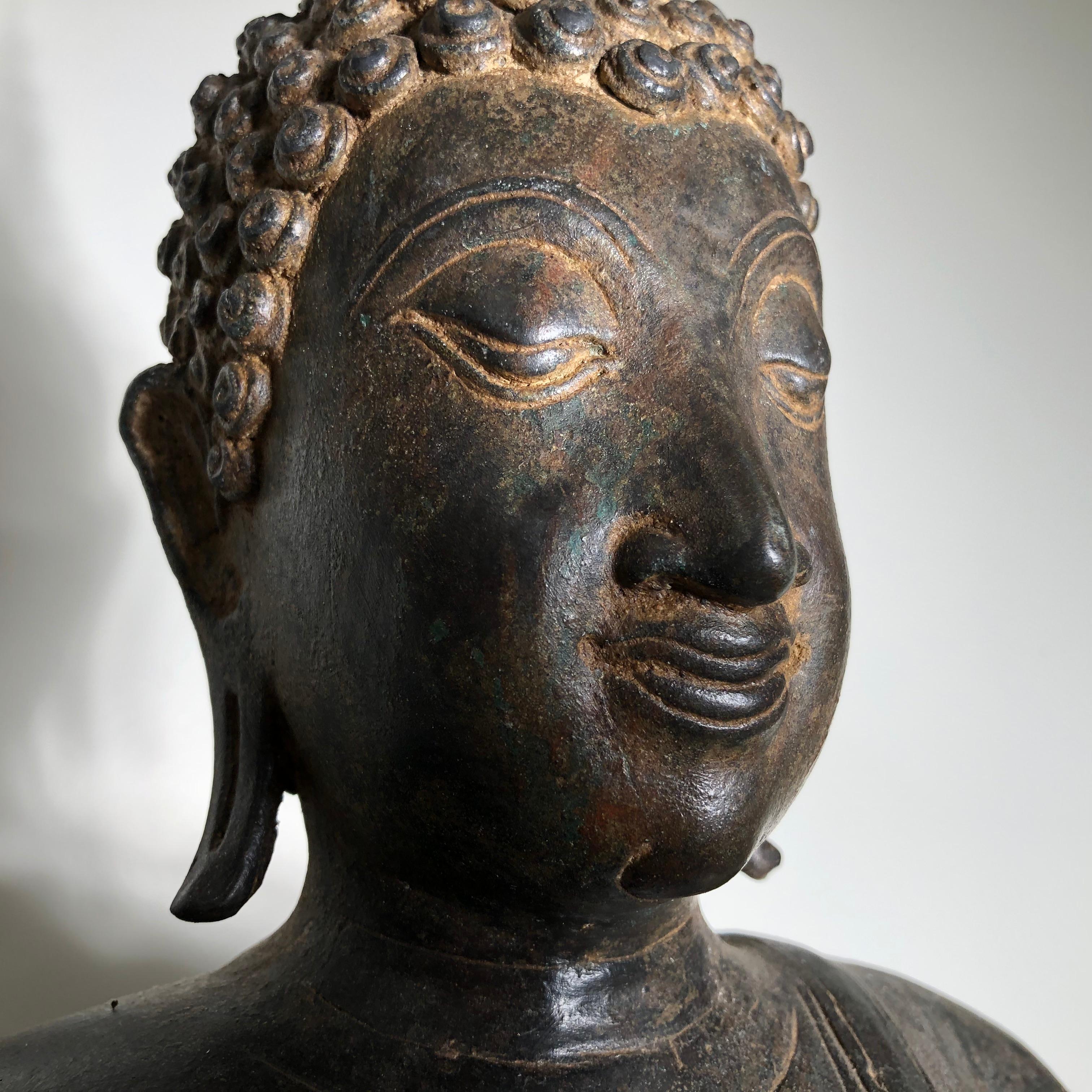 Antique Bronze Enlightenment Buddha , 200 Years Old 5