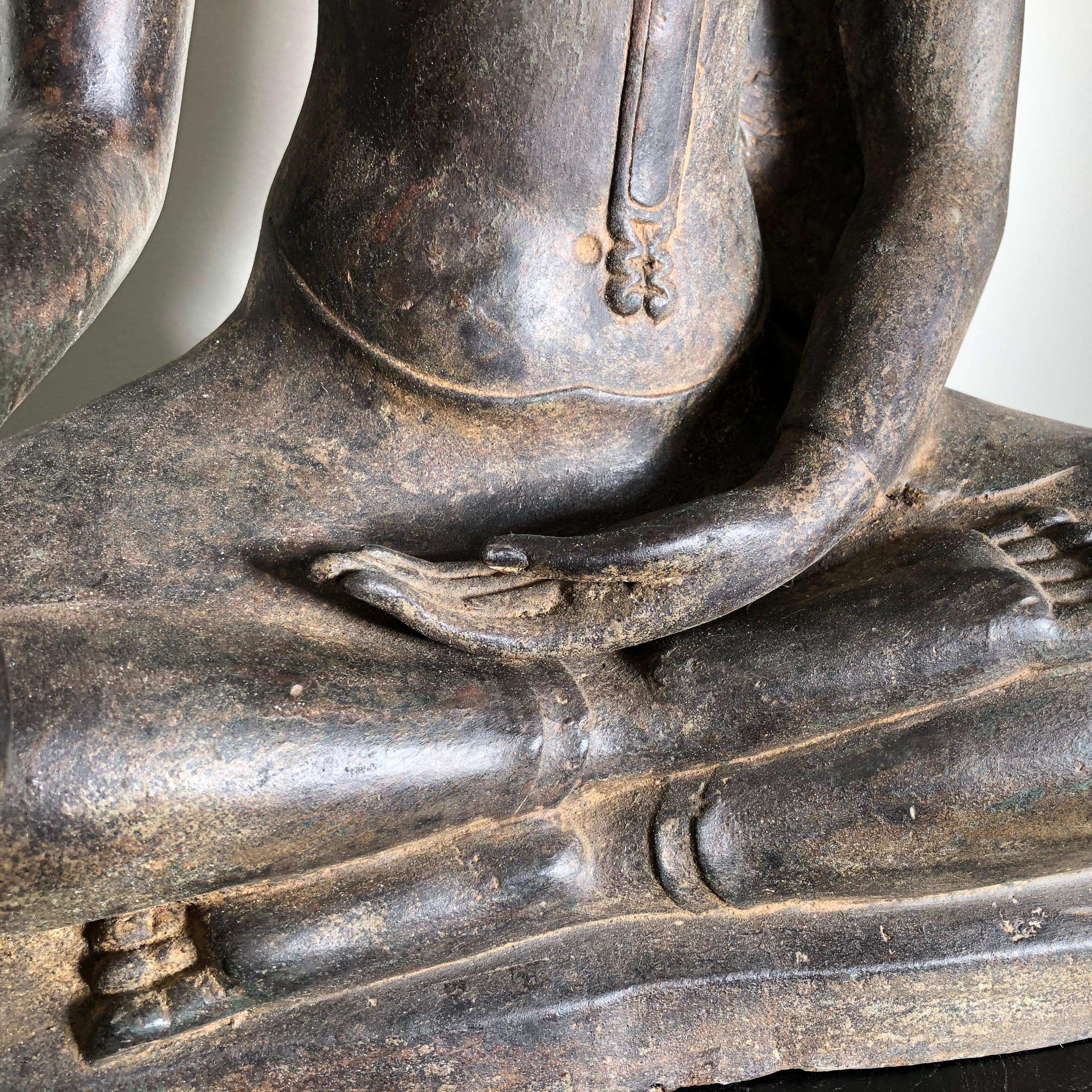 Antique Bronze Enlightenment Buddha, 200 Years Old 3