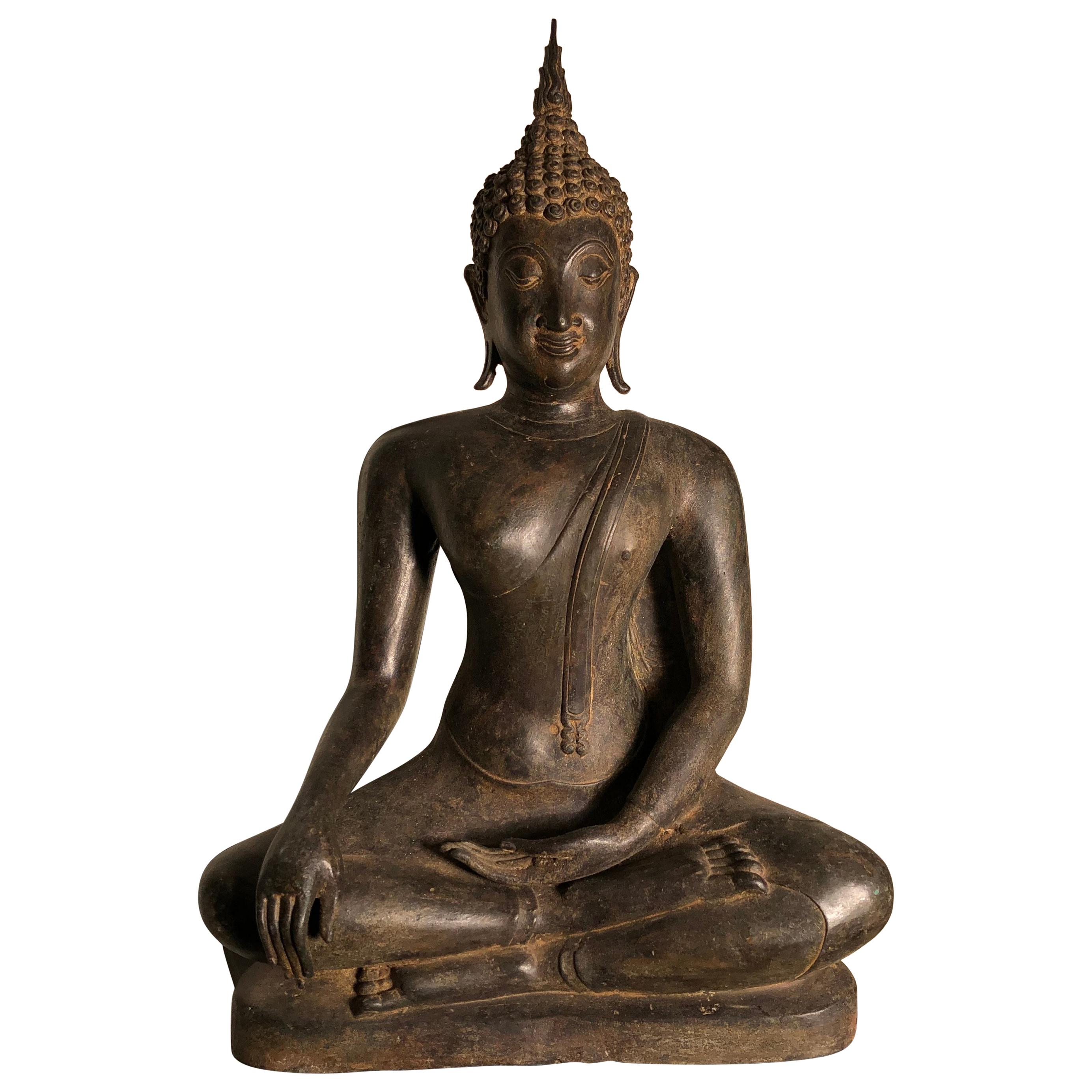 Antique Bronze Enlightenment Buddha , 200 Years Old