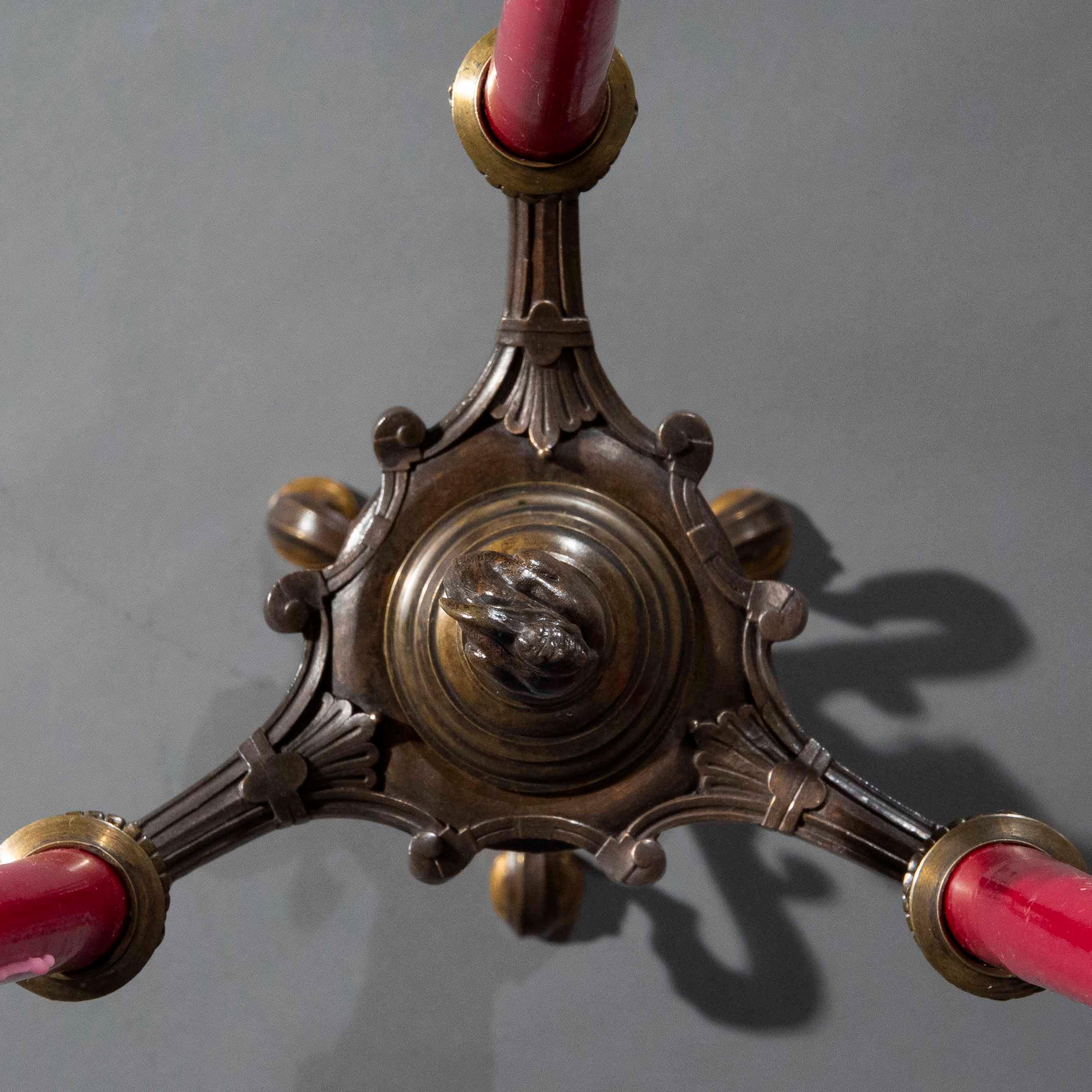 XIXe siècle Candélabre étrusque ancien en bronze 19ème siècle en vente