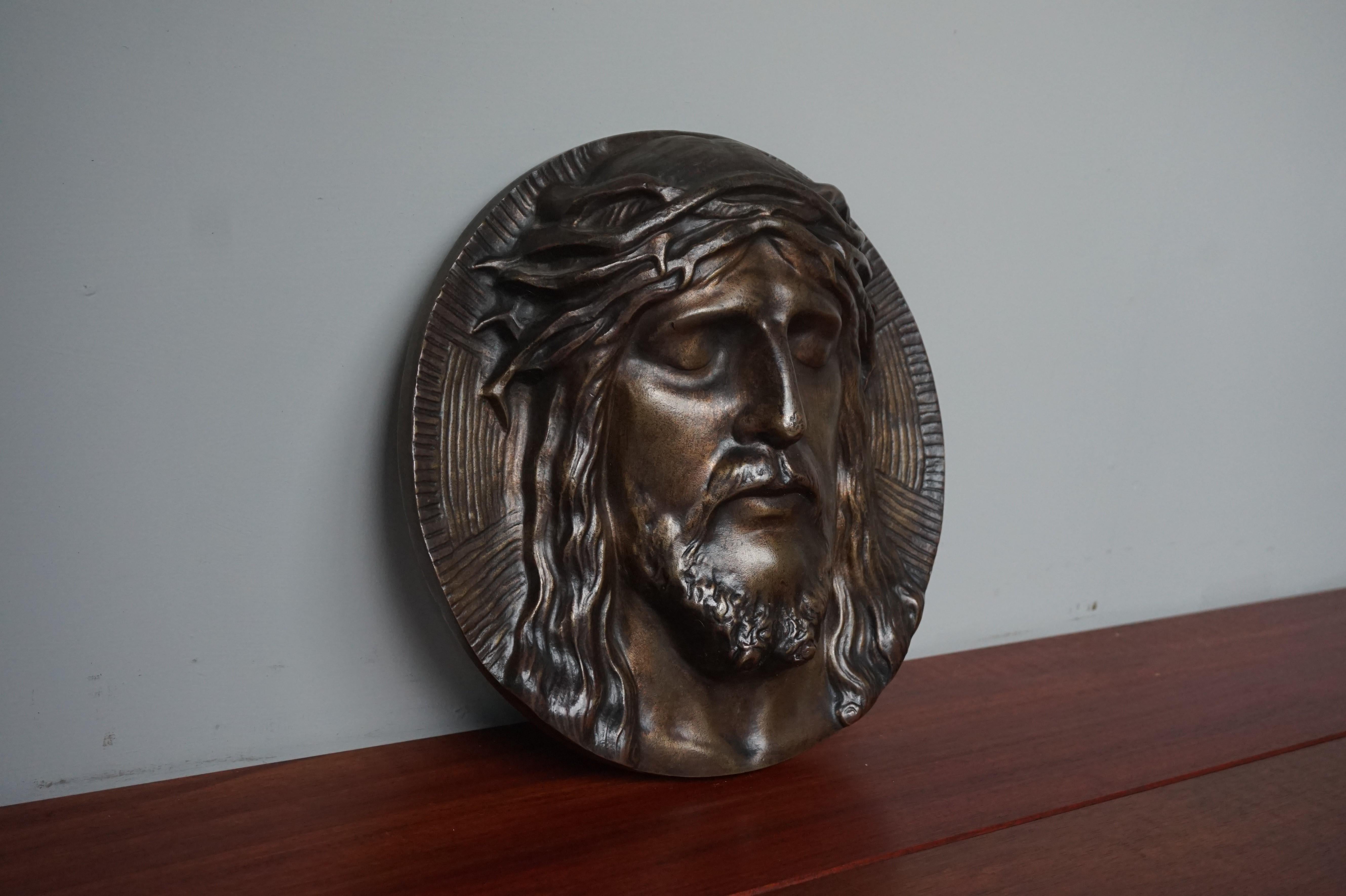 Stunningly tranquil and meaningful work of religious art.

With works of religious art being one of our specialties, over the decades we have sold quite a few special antiques in this field. However, when it comes to calm (or tranquil) facial