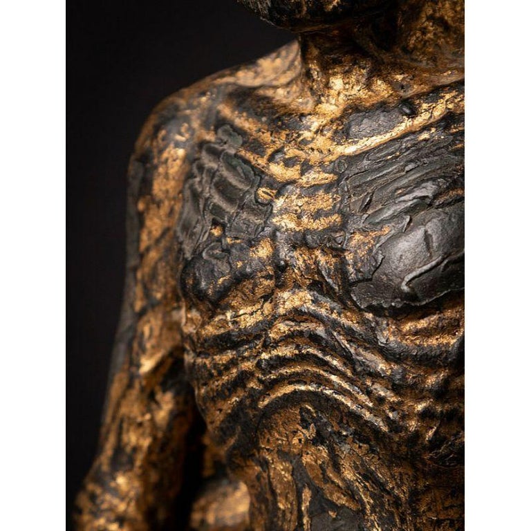 Antique Bronze Fasting Buddha Statue from Thailand For Sale at 1stDibs