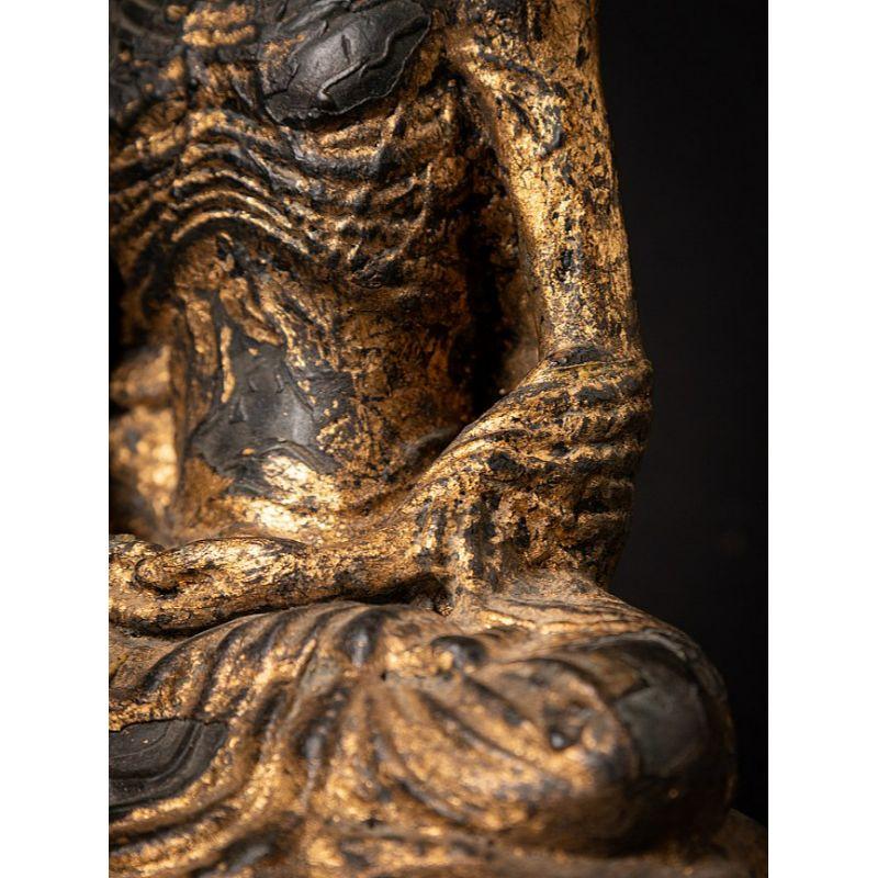 Antique Bronze Fasting Buddha Statue from Thailand 11