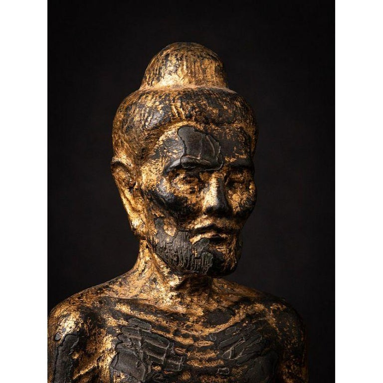 Antique Bronze Fasting Buddha Statue from Thailand For Sale at 1stDibs