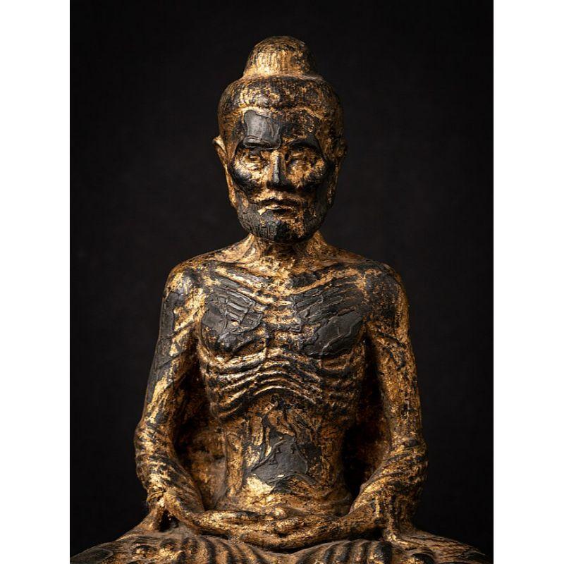 Antique Bronze Fasting Buddha Statue from Thailand 3