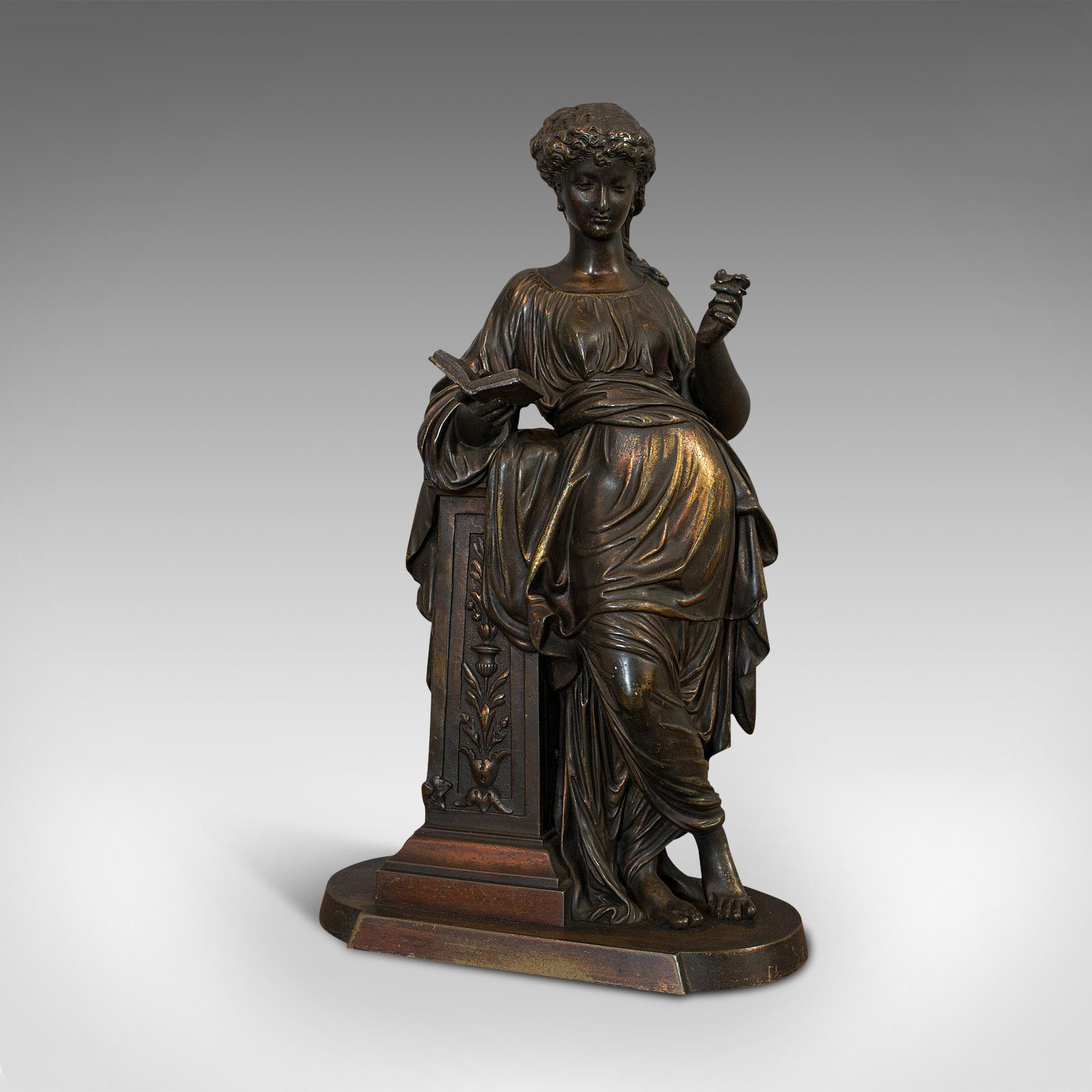 Figure en bronze ancien, Française, Femme, Art nouveau, d'après Moreau, vers 1920 Bon état - En vente à Hele, Devon, GB